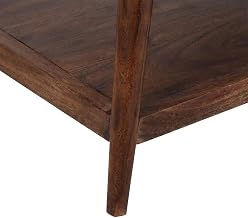 Starlight Canyon Home Solid Acacia Wood Coffee Table, Mid-Century Modern Japandi Cocktail Table for Living Room, Bedroom, and Office