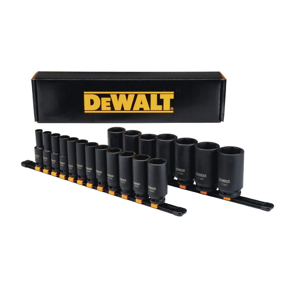 Deep Impact Socket Set by DEWALT – One Size, Blend, Multi, Model DWMT19239
