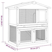 vidaXL White,Wood / 80.3"L x 17.7"W x 33.5"H / Durable Outdoor Pens & Hutches