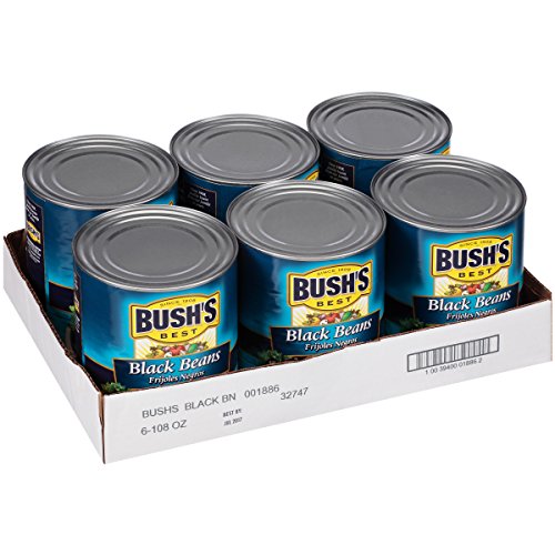 Bush's Best Black Beans / 108 Ounce (Pack of 6) / 1 Side Dishes