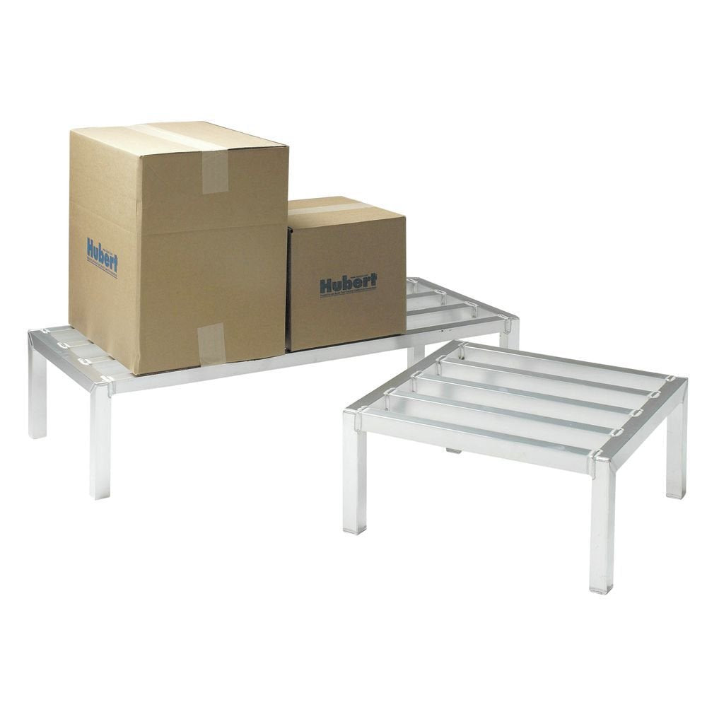 Aluminum Dunnage Rack - 12"L x 12"W x 12"H by HUBERT – Aluminum, Silver, Model D11212/12
