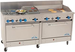 2F330-36-1RB Gas 72" Range w/ Griddle & Char Broiler