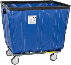 Vinyl Basket Truck with Steel Base, 10 Bushel, Blue 410SOC/BL - 1 Each