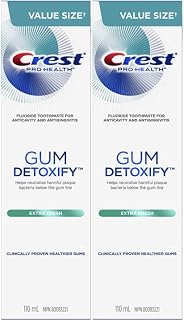 Crest Gum Detoxify Toothpaste, Extra Fresh, 3.7 oz (110ml) - Pack of 2
