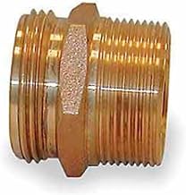 358-2062521, Fire Hose Double Male Nipple, 2" NPT X 2-1/2" NH, Brass