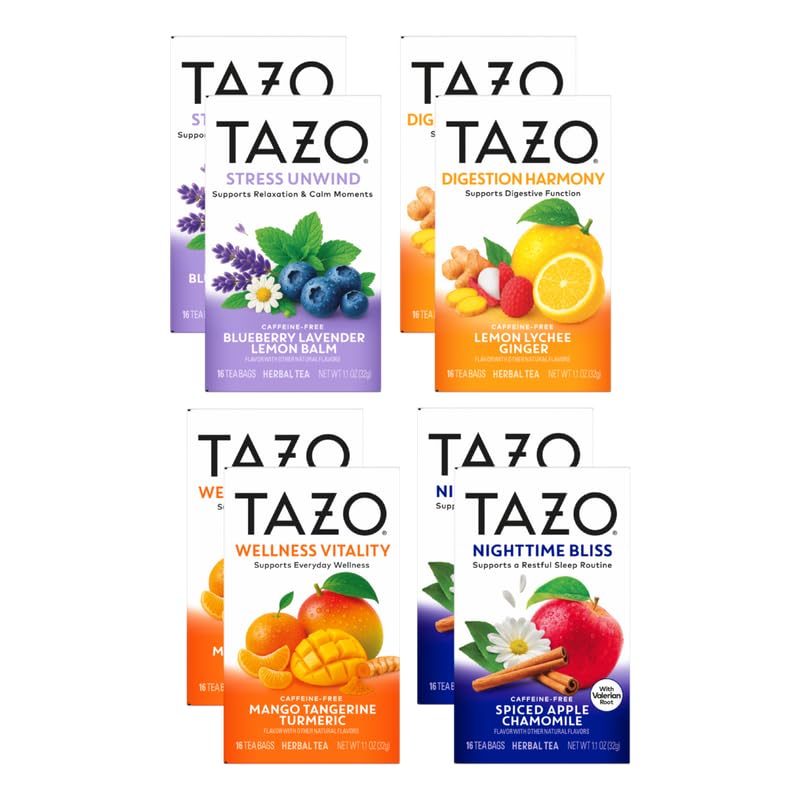 TAZO Variety Pack / 16 Count (Pack of 8) / 8 Herbal