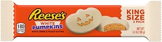 Reese's White Creme Peanut Butter King Size Individually Wrapped Pumpkins Candy, 2-Pack 2.4 oz