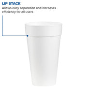 (CA/500) C-FOAM CUP 20 OZ WHI by DART – 500 Count (Pack of 1), 20.0 ounces, Foam, White, Pack of 500