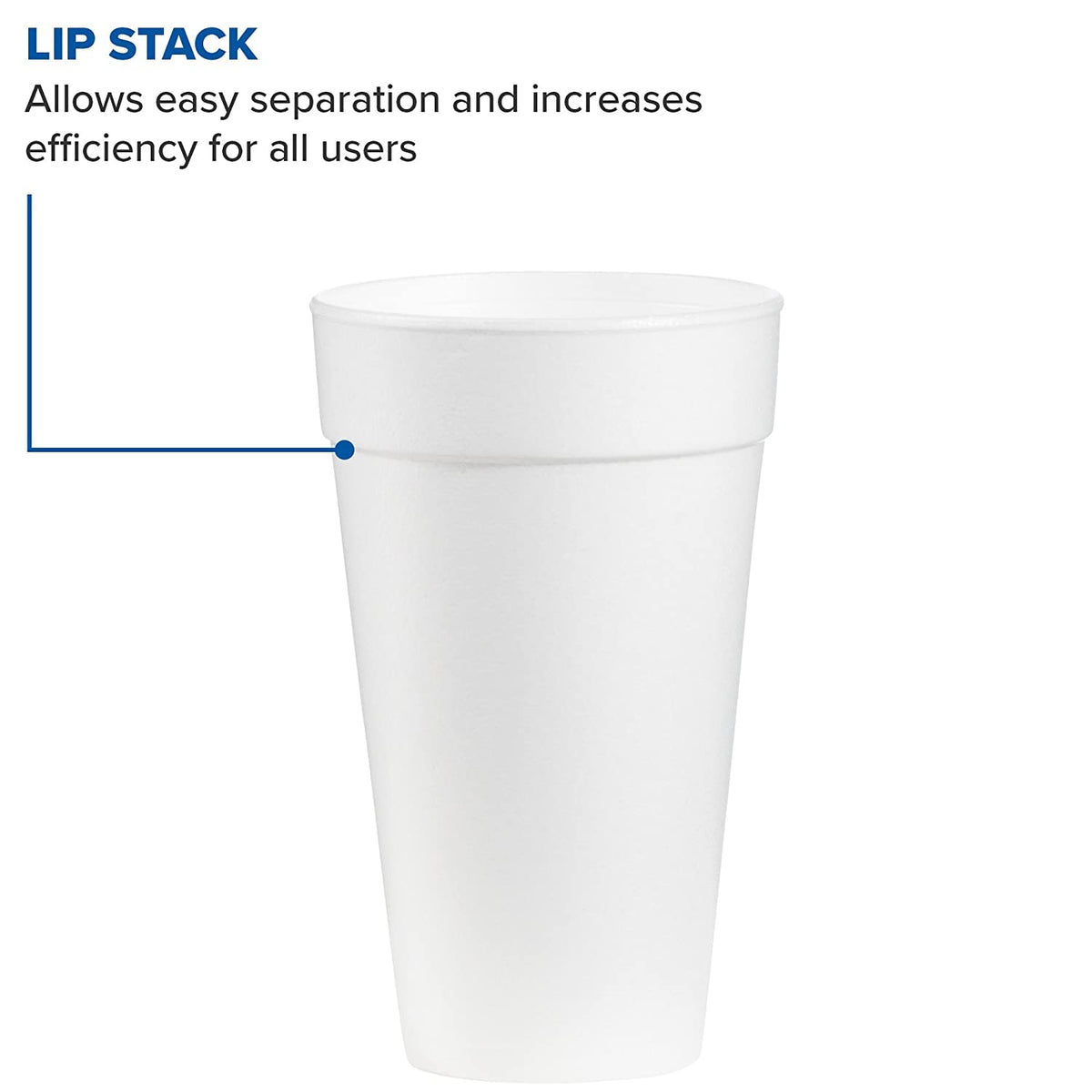 (CA/500) C-FOAM CUP 20 OZ WHI by DART – 500 Count (Pack of 1), 20.0 ounces, Foam, White, Pack of 500