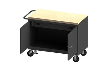 Mobile Bench Cabinet by Durham – One Size, Alloy Steel, Grey, Model 3413-MT-FL-95