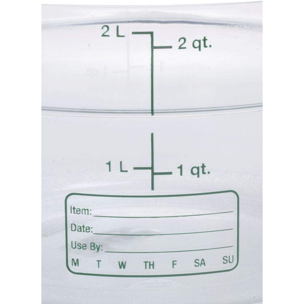 StorPlus Food Storage Container by Carlisle – 2.0 quarts, Polycarbonate (PC), Clear, Model 1076307
