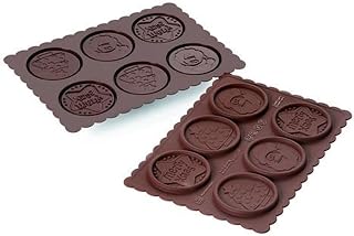 Silikomart Kit for Preparing Biscuits Topped with Chocolate, Brown and White