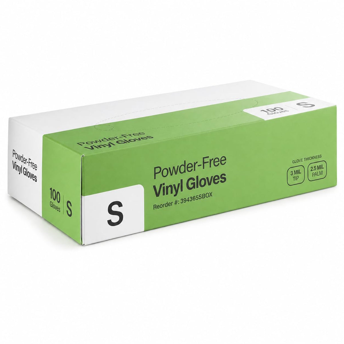 Small Clear Vinyl Disposable Gloves Powder-Free 3 Mil by Glownary – Large, Vinyl, Blue, Pack of 100, Model 394365sbox