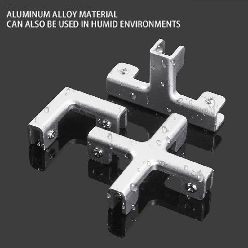 Aluminum Alloy Tile Glass Clamp Bracket Set by Dolibi – Small, T-Shape, Model Glass Clamps