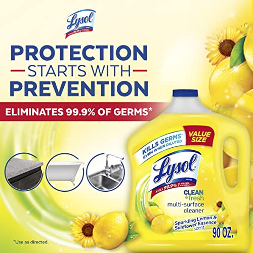 Lysol 90 Fl Oz (Pack of 1) / Lemon & Sunflower / 1 All-Purpose Cleaners