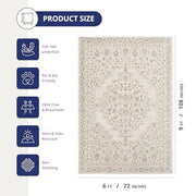 Abani Beige / 6' x 9' (Rectangular) / Oriental & Vintage Area Rugs
