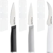 KitchenAid Paring Knife Set, Stainless Steel Kitchen Knife Set, Razor-Sharp Blades, 3 Piece, Multicolor