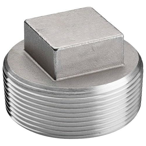 3/4" 304 Stainless Steel Plug by Merit Brass – Stainless Steel, Model K417-12