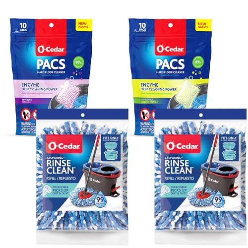 O-Cedar 2 RC Refills + 2 PACS / 4 Count (Pack of 1) / 1 Replacement Mop Pads
