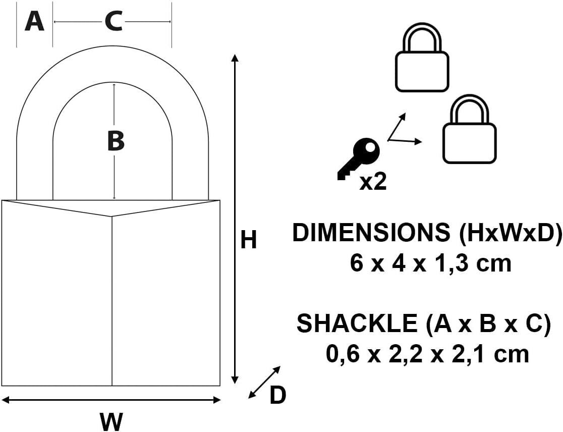Solid Brass Padlock with Key by Master Lock – 1 Pack, Brass, Model 140D