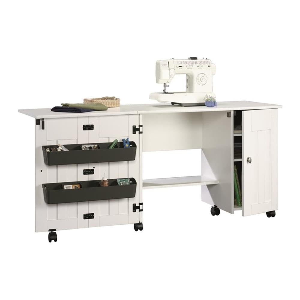 Sauder Soft White / unspecified / Adjustable Sewing Cabinets