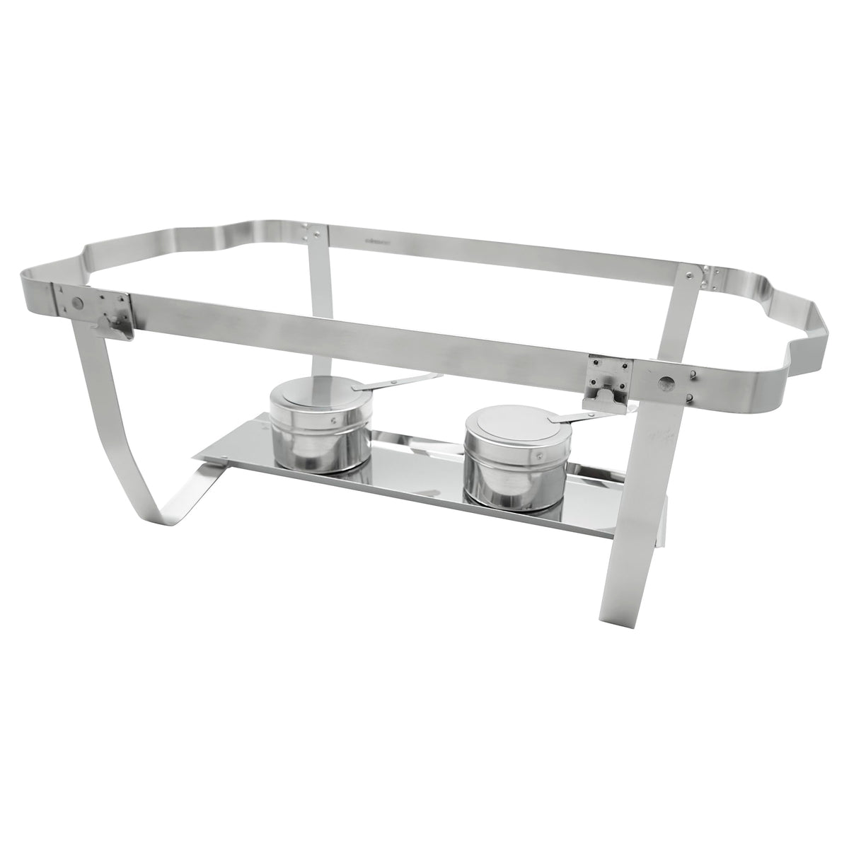 8 qt Silver Full-size Chafer with Folding Stand Chafer by Winco – 8 Quart (Full Size), 8.0 quarts, Stainless Steel, Silver, Model C-4080