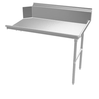 Glownary 16-Gauge Stainless Steel Clean Dish Table – Right Side Drainboard, 48 x 30 x 44.75 Inches, NSF Listed, Type 304 Construction