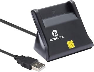 CAC Reader USB for DOD Military, Smart Card Reader, Windows Mac | CAC Reader Military, USB Card Reader, Compatible Windows 10/11, Mac OS, Linux, for PIV/CAC, Black, Plug and Play