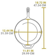 Lodge 8”, 10", & 12" (Pack of 3) / Black / 5.0 quarts Skillets