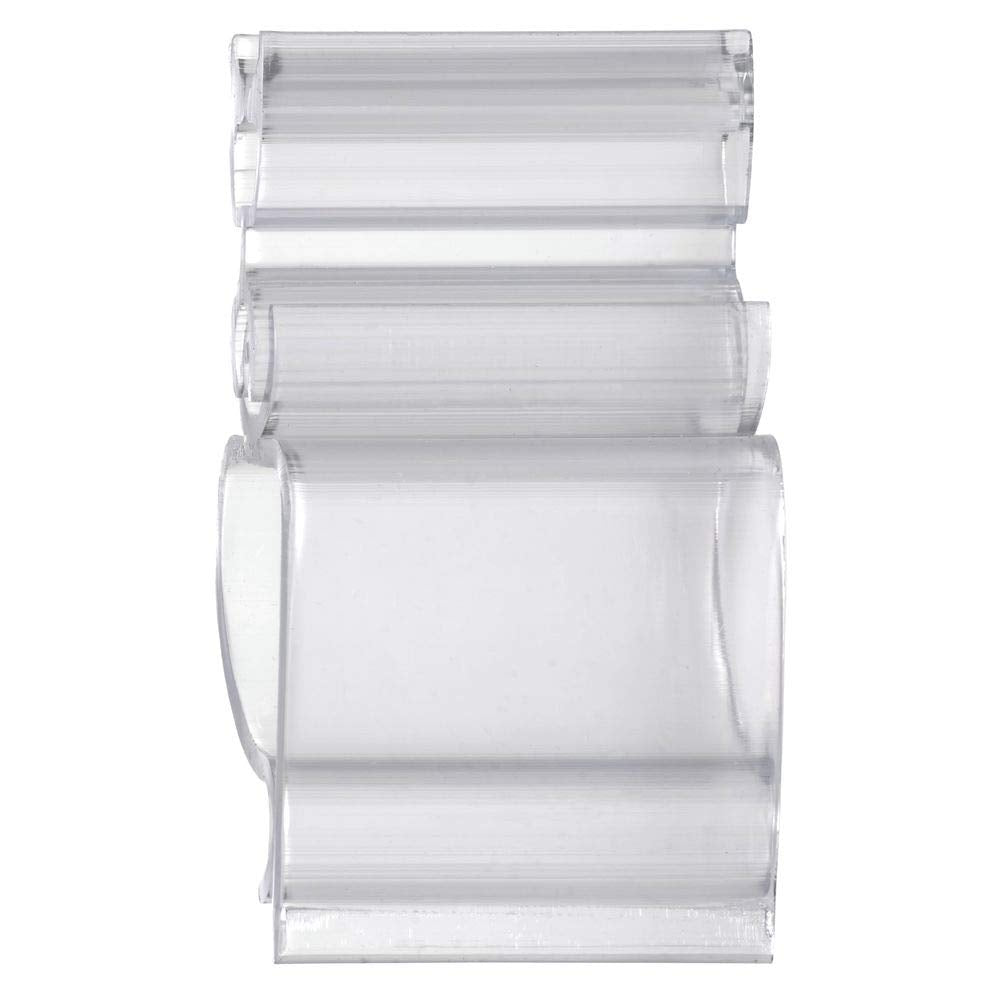 Clear Tilting Sign Holder - 1" L by HUBERT – Plastic, Clear, Pack of 25, Model 109068
