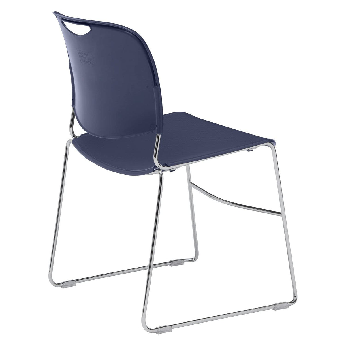 Plastic Stack Chair by Global Industrial – Plastic, Navy, Pack of 4, Model INT-8505