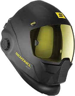 ESAB 0700000800 Sentinel A50 Welding Helmet, Black Low-Profile Design, High Impact Resistance Nylon, Infinitely-Adjustable, Color Touch Screen Controls, 3.93" x 2.36" Viewing Lens