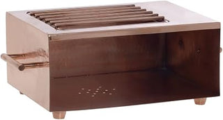 HUBERT Butane Burner Cover Hammered Copper Finish - 16" L x 12 1/2" W x 7" H