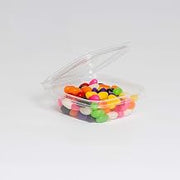 Inline Plastics Safe-T-Fresh TS4008 8 oz. Clear Tamper Evident Plastic Grab-and-Go Container with Hinged Lid | 300/Case