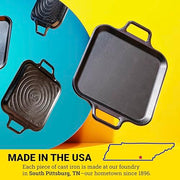 Lodge Black / 12" / Square Griddle with Loop Handles Griddles