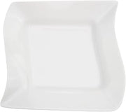 CAC China MIA-120 Miami 12-Inch Bone White Porcelain Square Pasta Bowl, Box of 12
