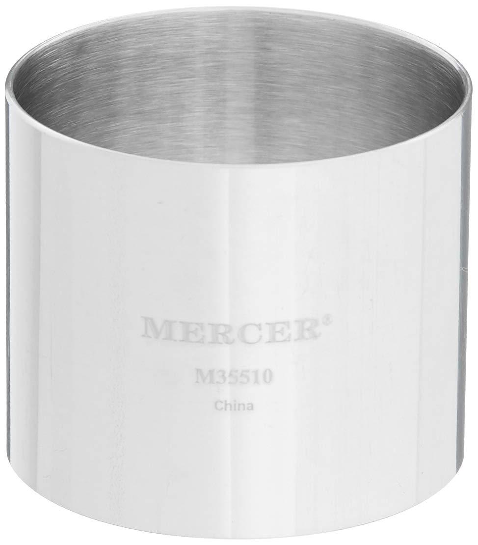Steel Ring Mold Chef by Mercer Culinary – 2" x 1.75", 5.5 ounces, Stainless Steel, Stainless, Model M35510