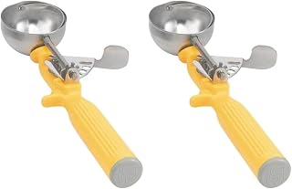 Vollrath 1-5/8 oz Stainless Steel Disher - Size 20,Yellow (Pack of 2)