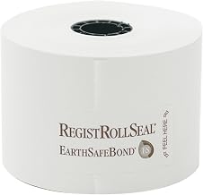 National Checking Company White Bond 1 Ply Register Roll, 44 Millimetre - 50 Rolls per case.
