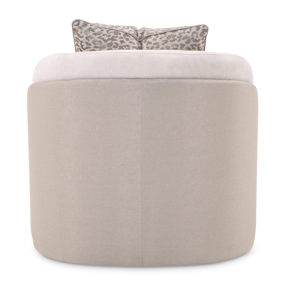 Mod Dream Beige Accent Chair with Elegant Design by Michael Amini – Solid; Manufactured Wood, Rich Champagne, Model LFR-MDRM835-DVE-142