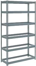 Global Industrial Extra Heavy Duty Shelving 36" W x 18" D x 96" H with 6 Shelves, No Deck, Gray