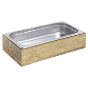 Third Size Mango Wood Housing - 12 3/4"L x 7"W x 3"H by HUBERT – Wood, Beige, Model 44690