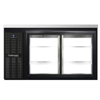 BBC59-SGD-PT Two Section Sliding Glass Door Refrigerated Pass-Thru Back Bar Cooler by Continental Refrigerator – Commercial Grade