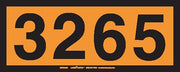 Labelmaster ZOPP3265 UN3265 Panel Hazmat Placard, Permanent Vinyl, Orange (Pack of 25)