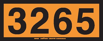 Labelmaster ZOPP3265 UN3265 Panel Hazmat Placard, Permanent Vinyl, Orange (Pack of 25)