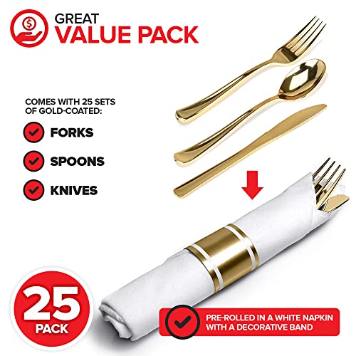 Stock Your Home 300 Count / Gold / Formal Spoons