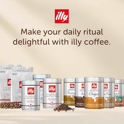 illy Decaf Medium Roast / 8.8 Ounce (Pack of 6) / Silver Roasted Coffee Beans