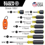KLEIN TOOLS 16-Piece Screwdriver Set / Black / 1 Screwdriver Sets