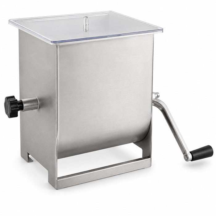 Glownary 44 lb Manual Meat Mixer – Stainless Steel, 7 Gallon Capacity with Removable Paddles, Countertop Style, 23 x 9.75 x 13.5 Inches