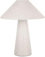 Nori Table Lamp, Wrapped Cotton, Textured Woven Finish, Natural Shade, Flecked White